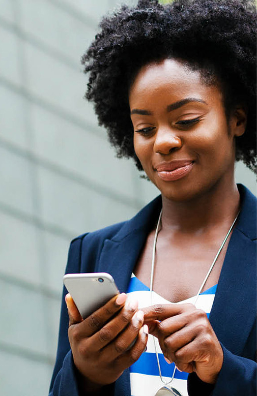 Woman on smartphone